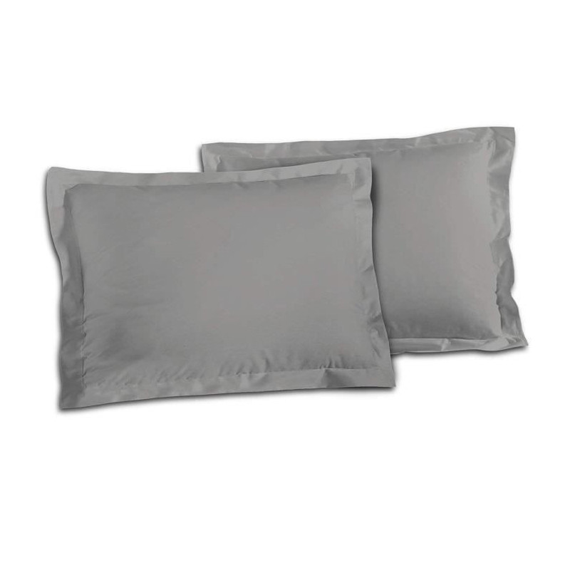Lovely Home Lot of 2 pillowcases 100% cotton 50x70 cm - Light gray