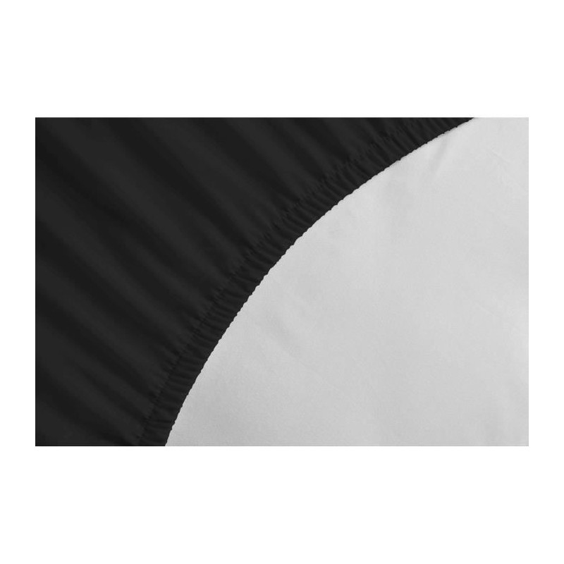 Lovely Home Drap 100% cotton cover 160x200cm - Bonnet 35cm - Black