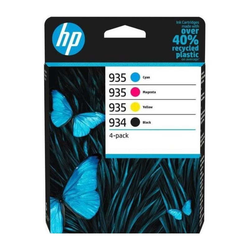 HP 934/935 4-Pack Original Ink Cartridges, Black / Cyan / Magenta / Ye