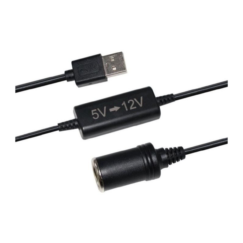 USB 5V to 12V cigarette lighter socket converter - HTC EQUIPEMENT - 12