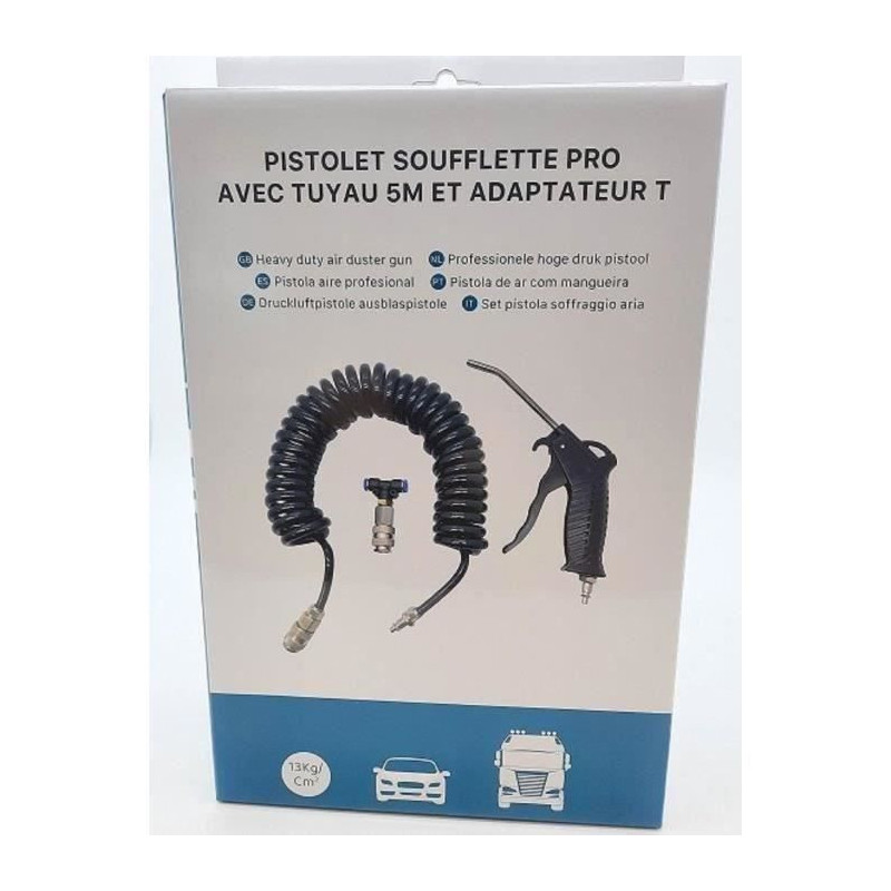 Blow gun - HTC EQUIPEMENT - Professional air - 5 M hose - 13 KG/cm2