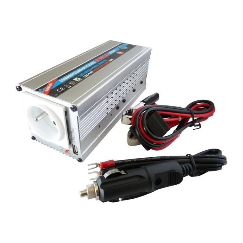 HTC Converter 12 / 24V Automatic 220 / 240V 350W USB 0.5A