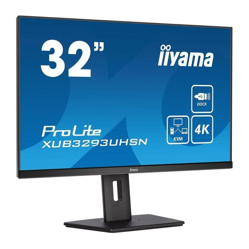 PC screen - IIYAMA - XUB3293UHSN-B5 - 32 IPS LED 4K 3840 x 2160 - 4ms