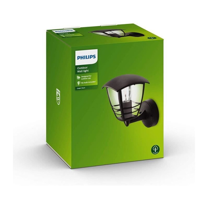 Creek-Appliance of rising metal outdoor H20cm black philips