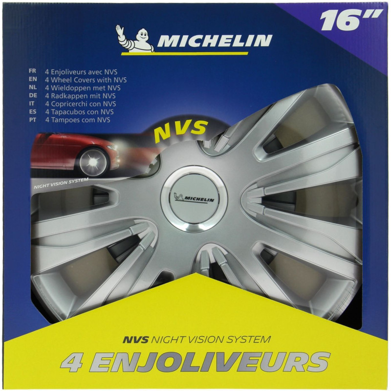 MICHELIN 4 wheel trims 16 Chromed NVS42