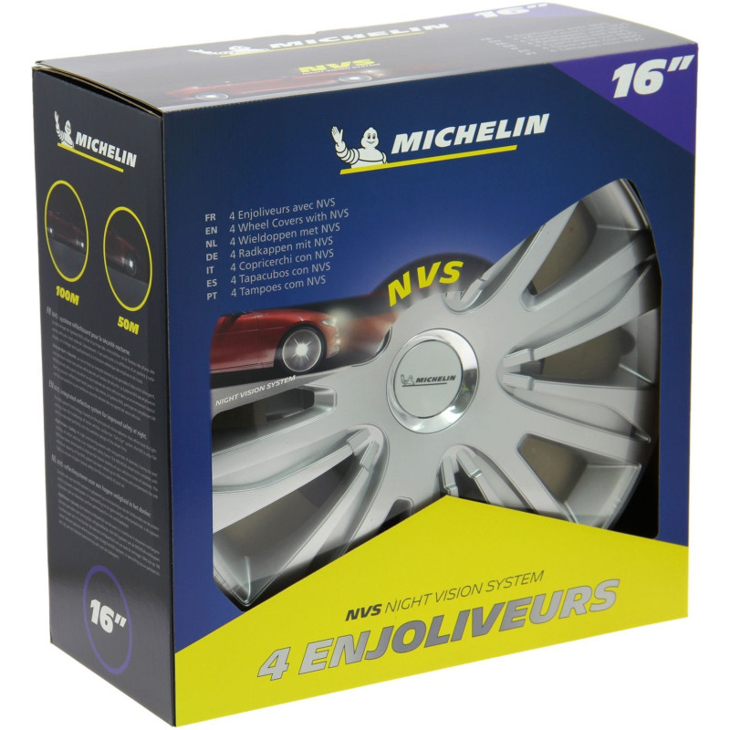 MICHELIN 4 wheel trims 16 Chromed NVS42