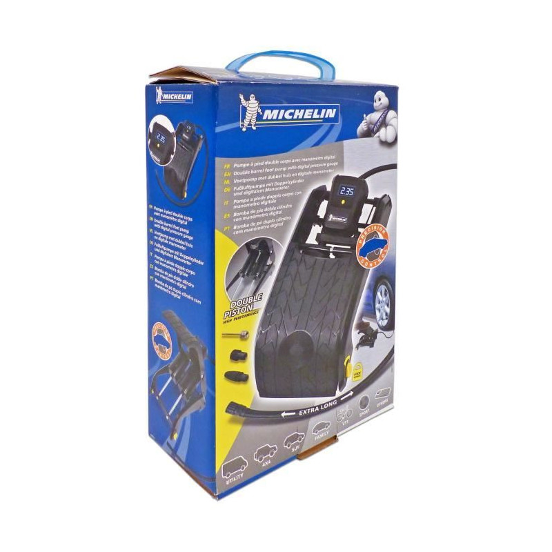 MICHELIN Foot Pump Double Piston Manometer