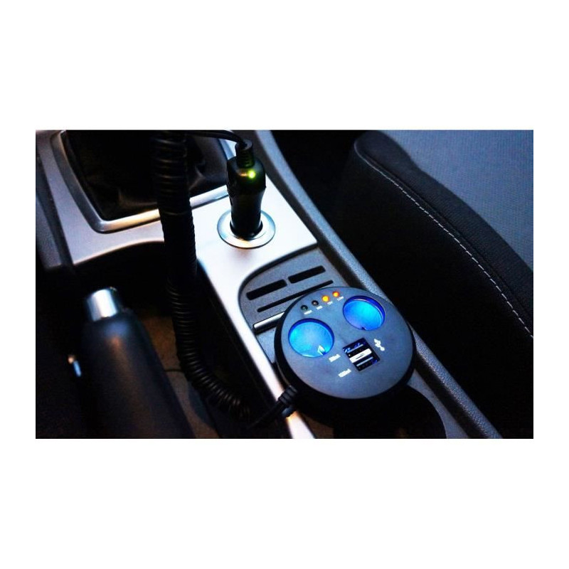 AUTO-T USB Cigarette Lighter Socket On Drink Holder 12 / 24V