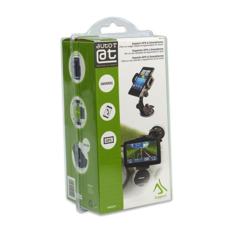 AUTO-T Support smartphones / GPS 360 ° with suction cup