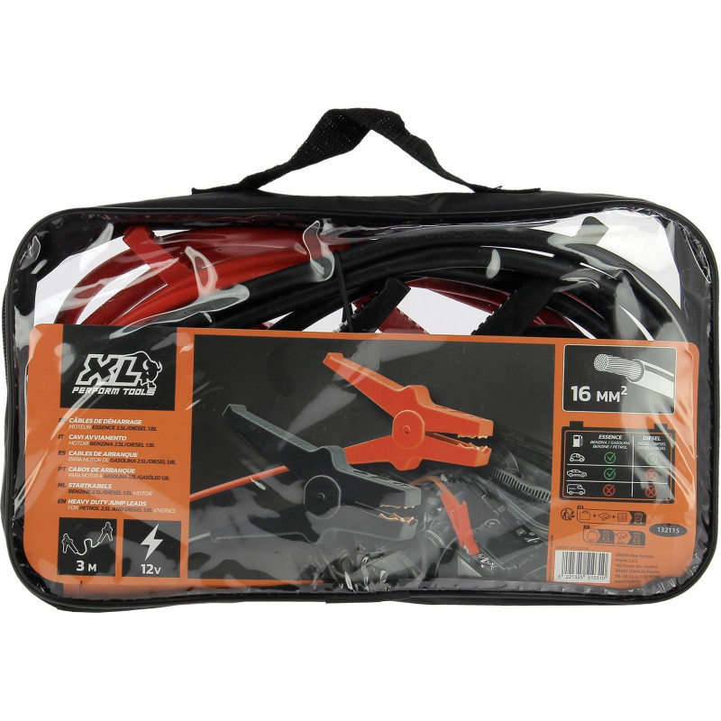 XL PERFORM TOOLS Starter Cables - Petrol engine 2,5l - 16mm²x 3m