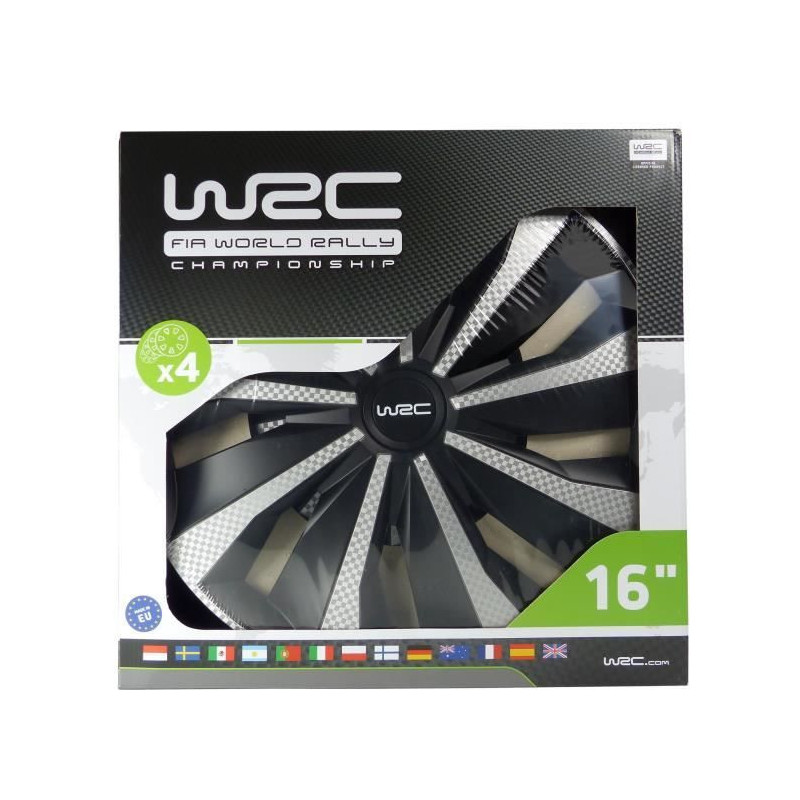 WRC Box 4 Hubcaps 16 Carbon Style