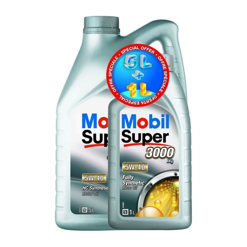MOBIL Synthetic oil for passenger car engine S3000 - 5W40 - 5 + 1 L