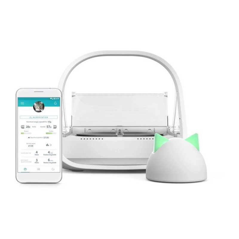 Surefeed food dispenser with connected electronic chip - white (delive