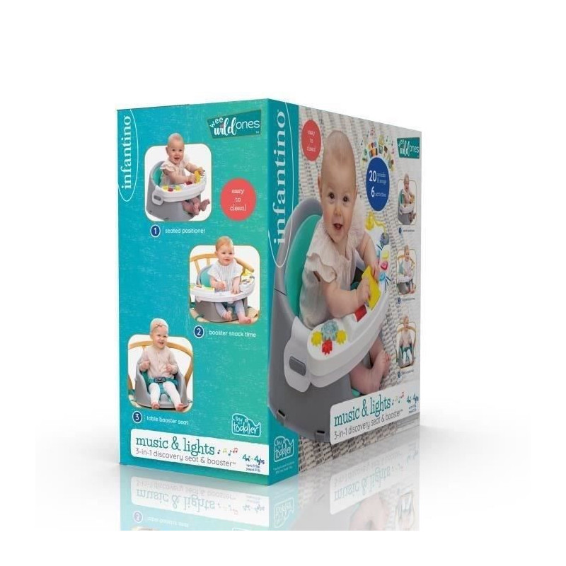 INFANTINO 3 in 1 Music and Lights Discovery Seat and Booster
