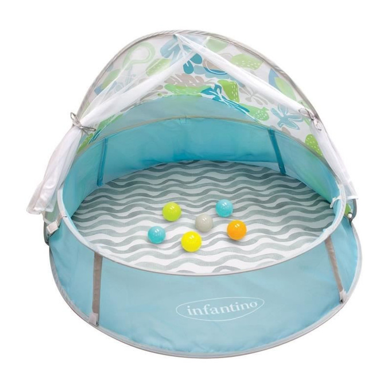 3-in-1 evolving ball pit with anti-UV canopy and mosquito net - INFANT