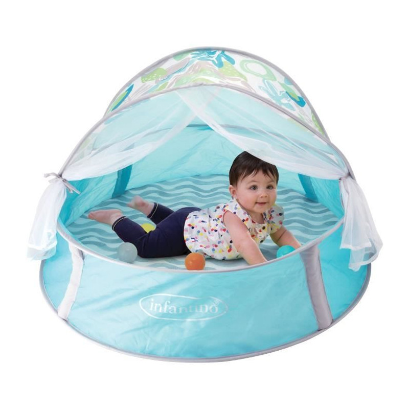 3-in-1 evolving ball pit with anti-UV canopy and mosquito net - INFANT