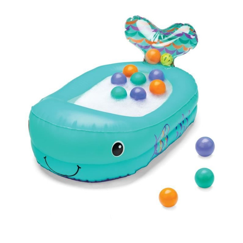 Infantino whale inflatable bathtub - Integrated playing balls and ther
