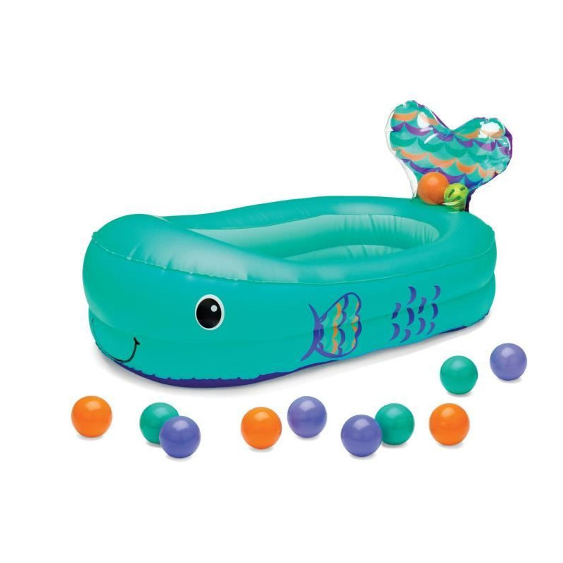 Infantino whale inflatable bathtub - Integrated playing balls and ther