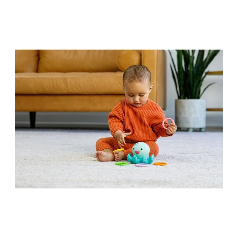 Bath toy - INFANTINO - Luminous bath octopus with rings