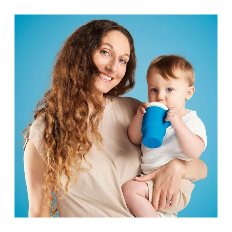 My first cup - INFANTINO - Silicone - Ocean blue
