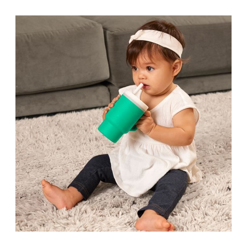 My first cup - INFANTINO - Silicone - Fir green