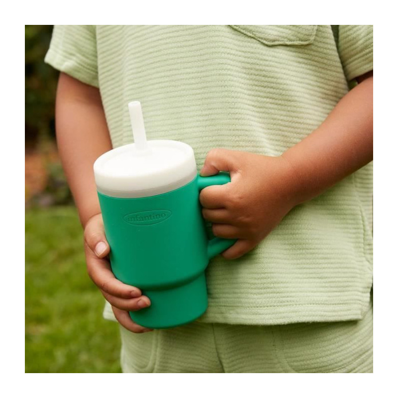 My first cup - INFANTINO - Silicone - Fir green