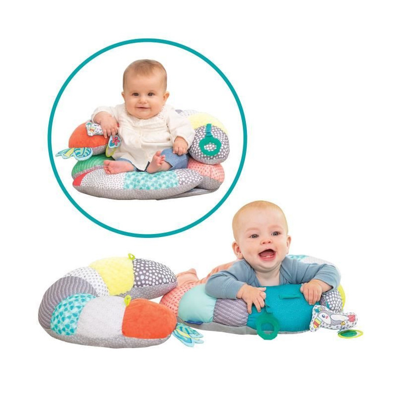 2-in-1 Infantino Tummy Time activity cushion