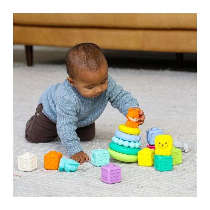 Box of 20 sensory pieces - INFANTINO - 315222 - Stackable
