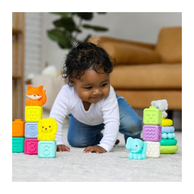 Box of 20 sensory pieces - INFANTINO - 315222 - Stackable