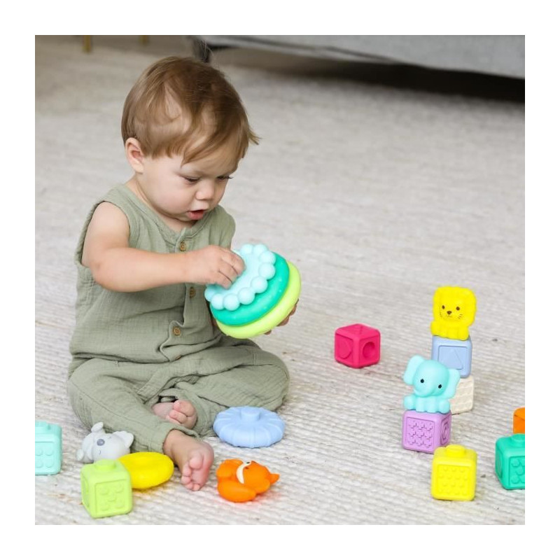 Box of 20 sensory pieces - INFANTINO - 315222 - Stackable