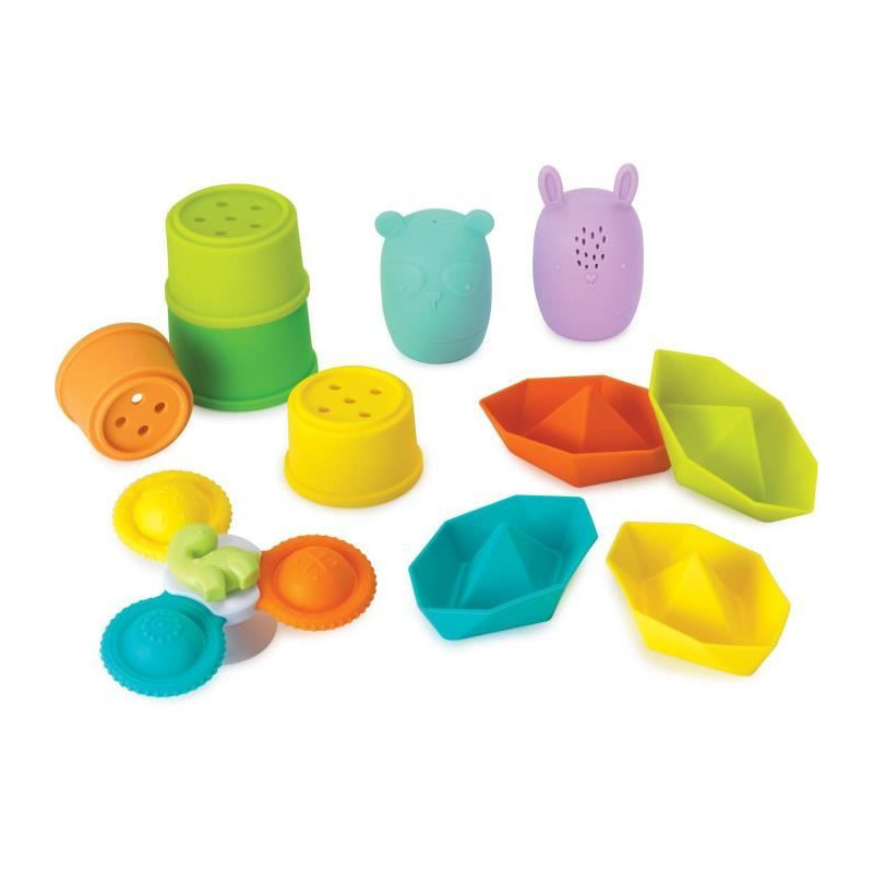 Bath set - INFANTINO - 315341 - 11 pieces - Silicone