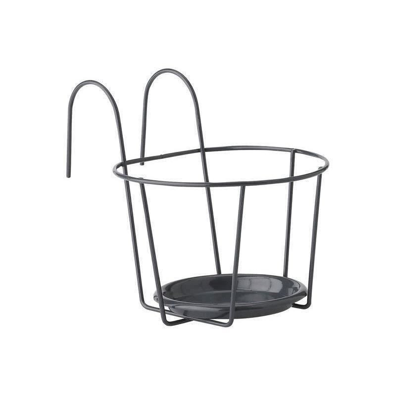 Balcony Pot Holder - GARDEN ID - 21 cm Anthracite - Optimal Size - Ele