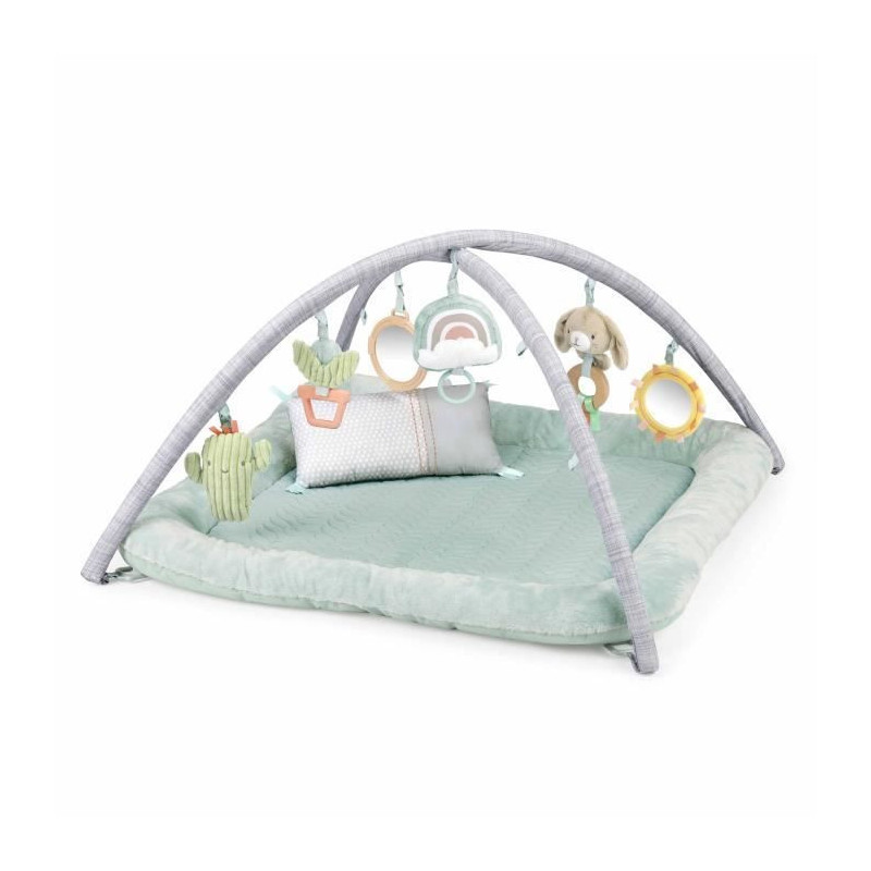 INGENUITY Calm Spring Extra Soft Baby Play Mat with 6 Detachable Senso