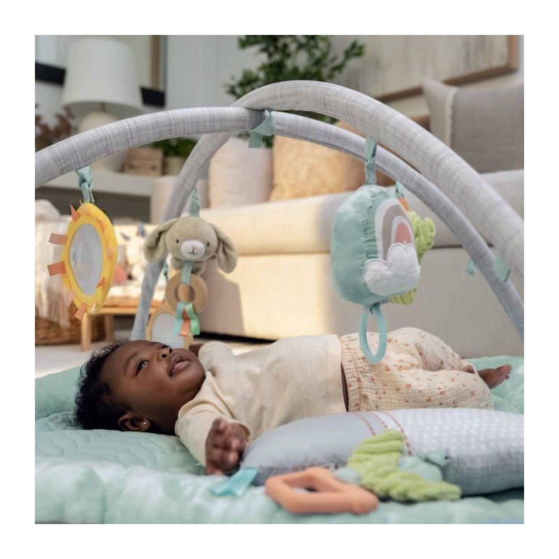INGENUITY Calm Spring Extra Soft Baby Play Mat with 6 Detachable Senso