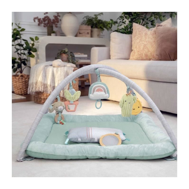 INGENUITY Calm Spring Extra Soft Baby Play Mat with 6 Detachable Senso