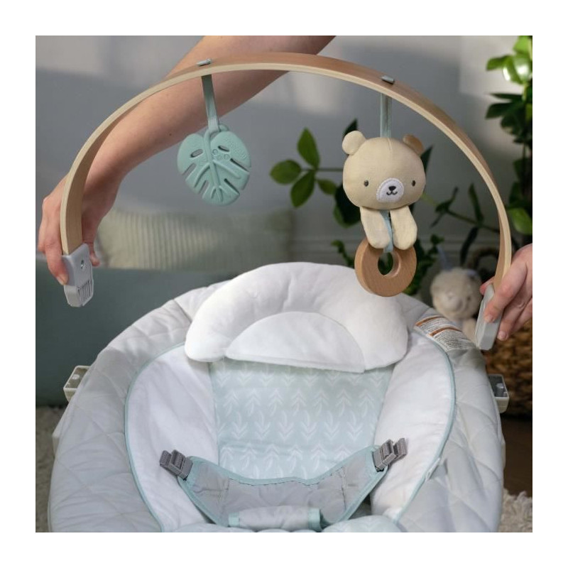 INGENUITY Nate the Bear bouncer with wooden play arch
