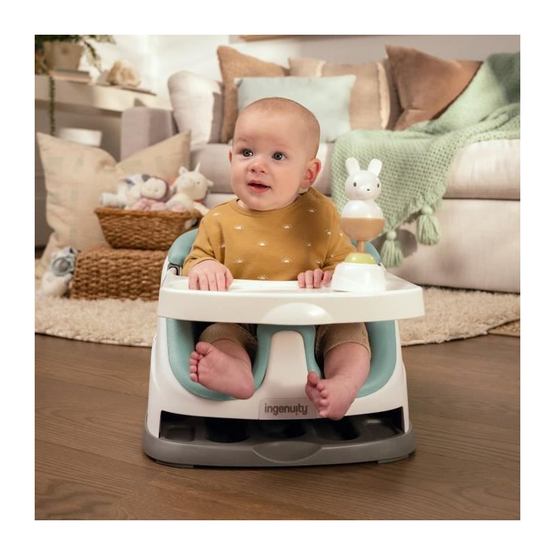 INGENUITY 2-in-1 booster seat with integrated storage tray, mist, from