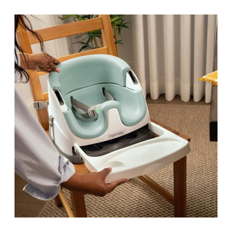 INGENUITY 2-in-1 booster seat with integrated storage tray, mist, from