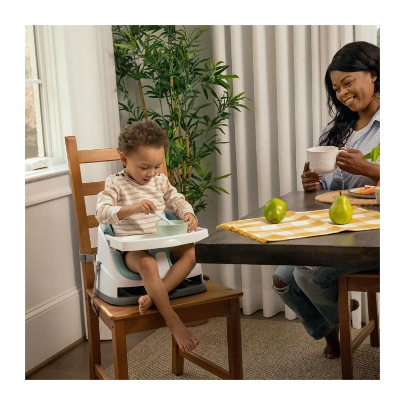 INGENUITY 2-in-1 booster seat with integrated storage tray, mist, from