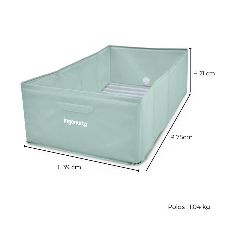 Foldable baby bath - INGENUITY - Portable - Waterproof lining - Easy t