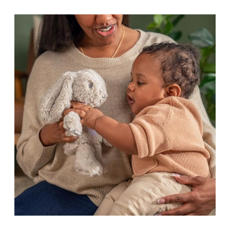INGENUITY Baby Night Light, Rabbit Comforter, Sylvie Plush, Responds t