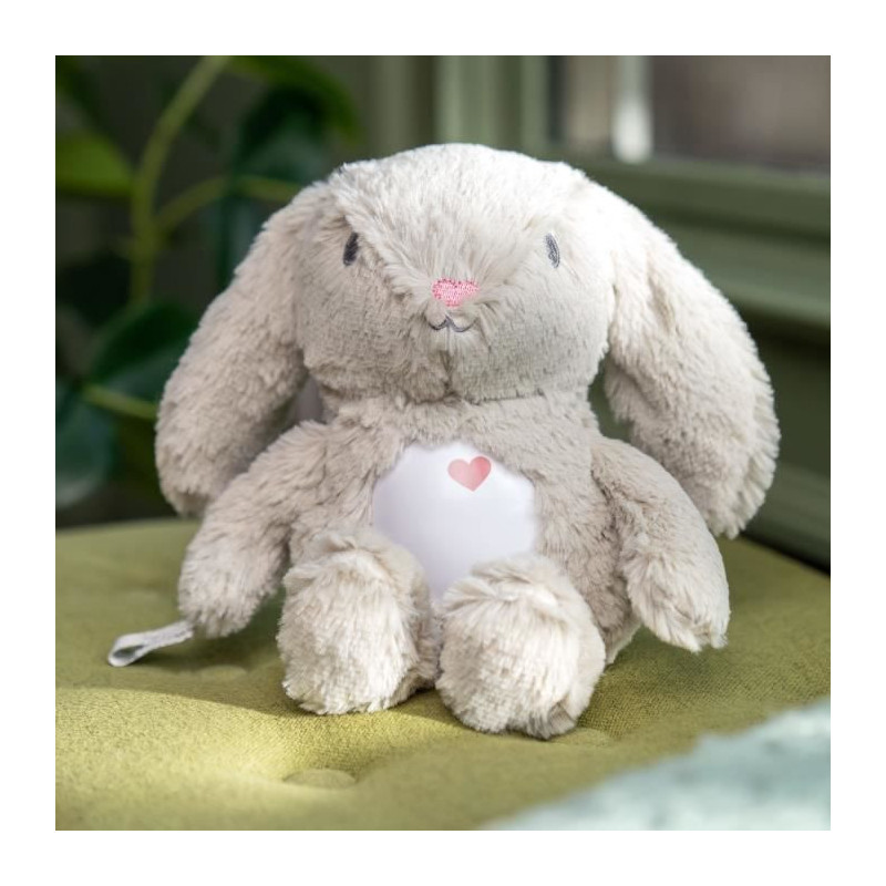 INGENUITY Baby Night Light, Rabbit Comforter, Sylvie Plush, Responds t