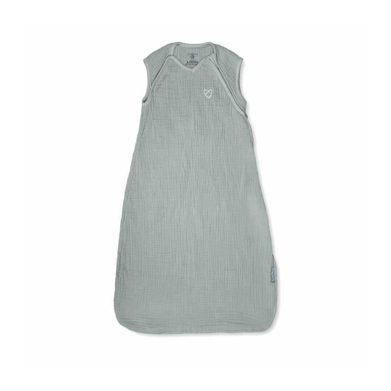 INGENUITY Swaddling Bag, Sage Green Sleeping Bag in Cotton Foam, TOG 1