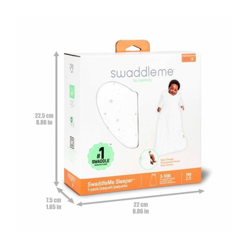 INGENUITY, Swaddling Sleeping Bag, Star Rain Sleeping Bag, TOG 2.5, su