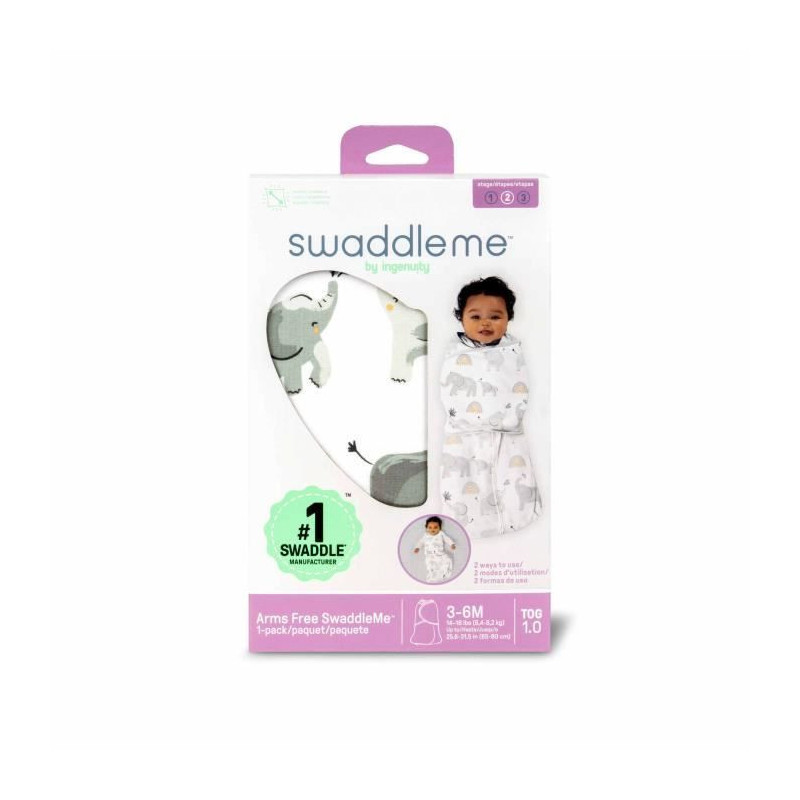 INGENUITY, Swaddling Bag, elephant sleeping bag, for mid-season TOG 1.