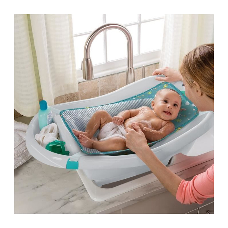 INGENUITY Baby Bathtub, Extra-Large, Comfortable, with Soft Fabric Bab