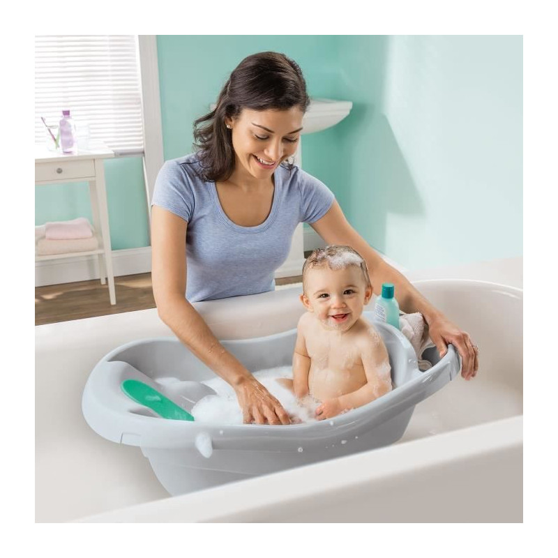 INGENUITY Baby Bathtub, Extra-Large, Comfortable, with Soft Fabric Bab