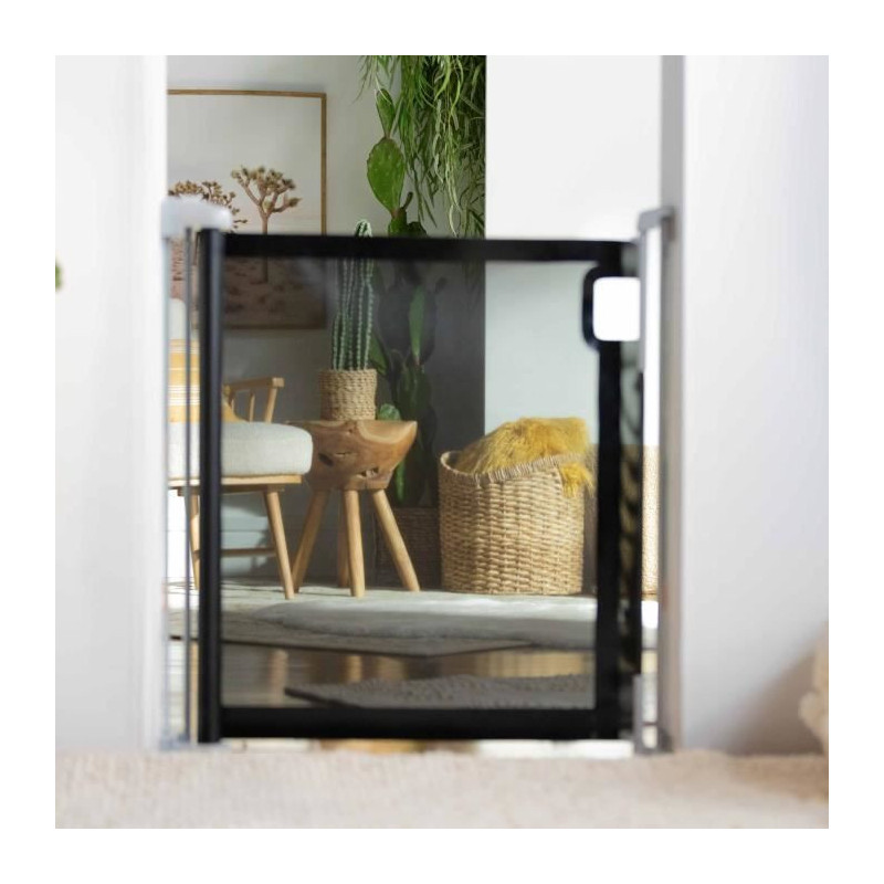 INGENUITY Child Safety Gate up to 136cm, Roll-up, Auto Close, Easy to