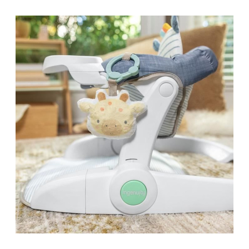INGENUITY Prop Spot Learning Seat, 3 Seat Positions, Tray & 2 Toys, Ca