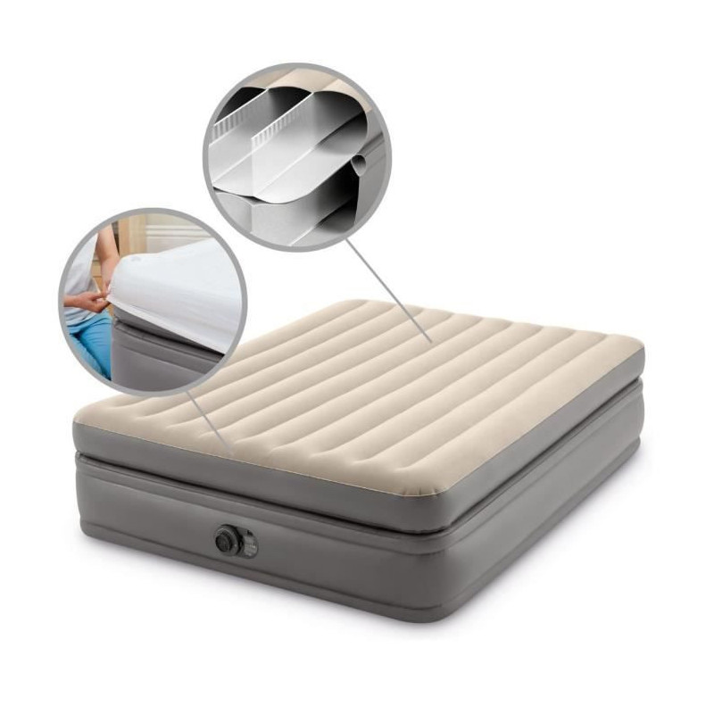 Inflatable mattress - INTEX - Prime Comfort - 2 people - 152 x 203 x 5